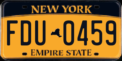 NY license plate FDU0459