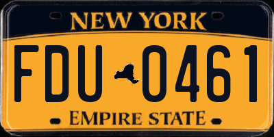 NY license plate FDU0461