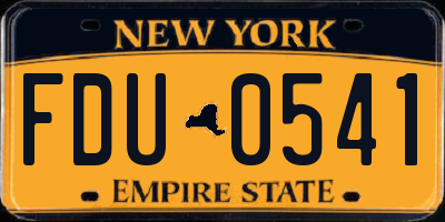 NY license plate FDU0541