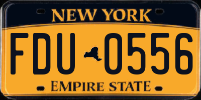 NY license plate FDU0556