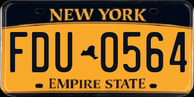 NY license plate FDU0564