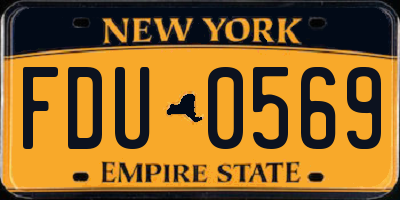 NY license plate FDU0569