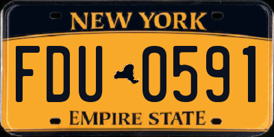 NY license plate FDU0591