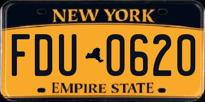 NY license plate FDU0620