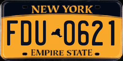NY license plate FDU0621