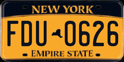 NY license plate FDU0626