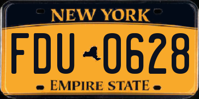 NY license plate FDU0628