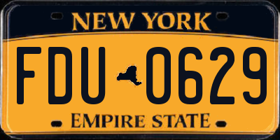 NY license plate FDU0629