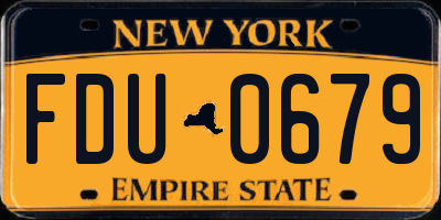 NY license plate FDU0679