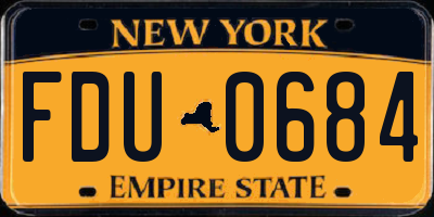 NY license plate FDU0684