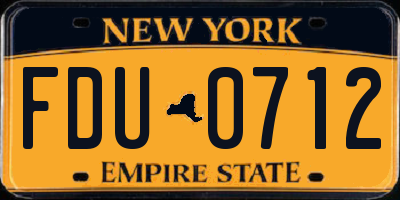 NY license plate FDU0712