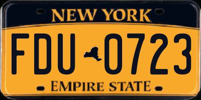 NY license plate FDU0723