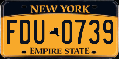 NY license plate FDU0739