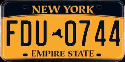 NY license plate FDU0744
