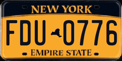 NY license plate FDU0776