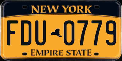 NY license plate FDU0779