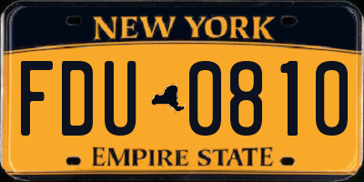 NY license plate FDU0810