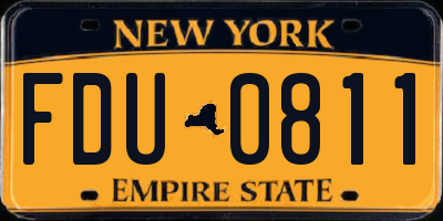 NY license plate FDU0811