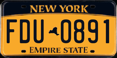 NY license plate FDU0891