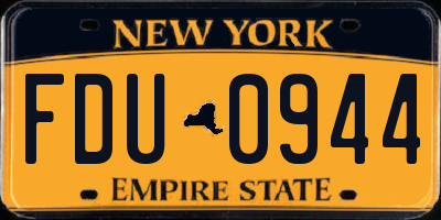 NY license plate FDU0944