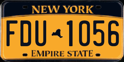 NY license plate FDU1056