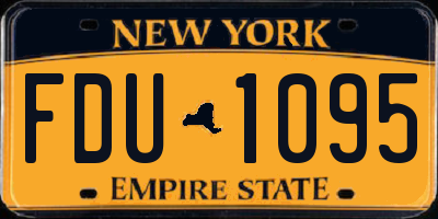 NY license plate FDU1095