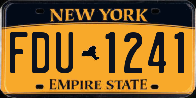 NY license plate FDU1241