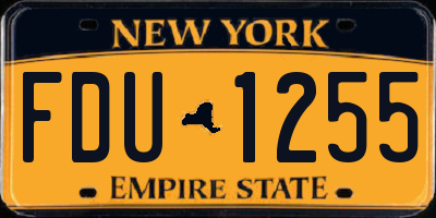 NY license plate FDU1255