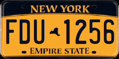 NY license plate FDU1256