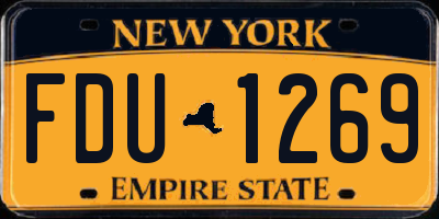 NY license plate FDU1269
