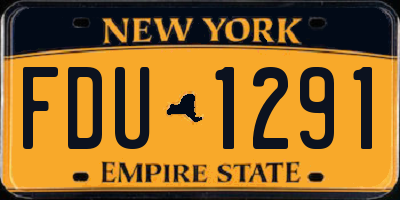 NY license plate FDU1291