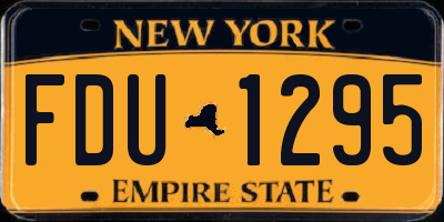 NY license plate FDU1295