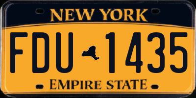 NY license plate FDU1435