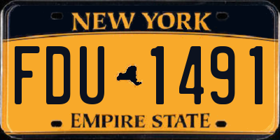 NY license plate FDU1491