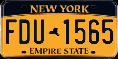 NY license plate FDU1565