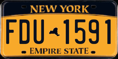 NY license plate FDU1591
