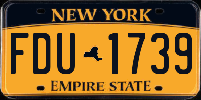 NY license plate FDU1739
