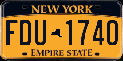 NY license plate FDU1740