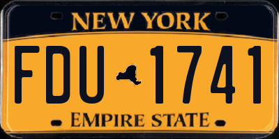 NY license plate FDU1741