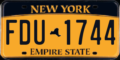 NY license plate FDU1744