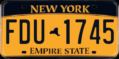 NY license plate FDU1745