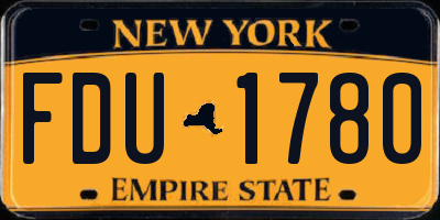 NY license plate FDU1780