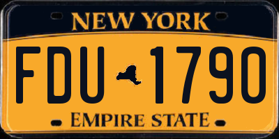 NY license plate FDU1790