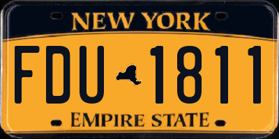 NY license plate FDU1811
