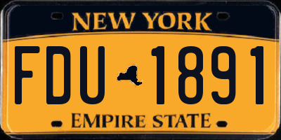 NY license plate FDU1891