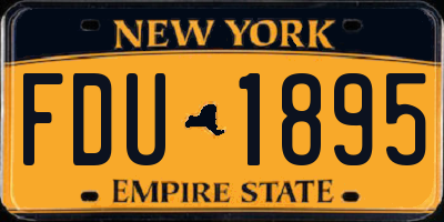NY license plate FDU1895