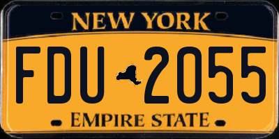 NY license plate FDU2055