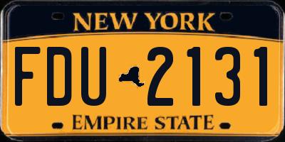 NY license plate FDU2131