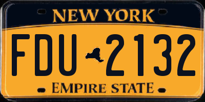 NY license plate FDU2132