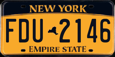 NY license plate FDU2146